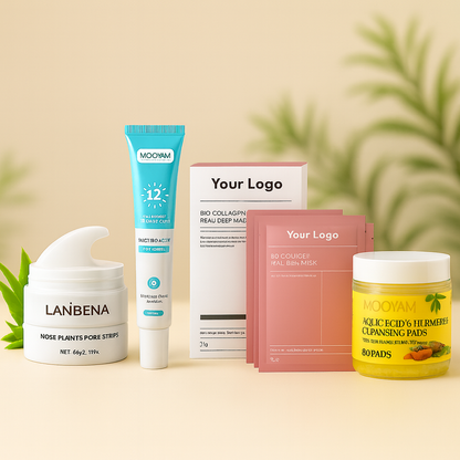 Dites adieu aux taches et points noirs -avec le kit de soins visages complet avec 4 produits naturelle